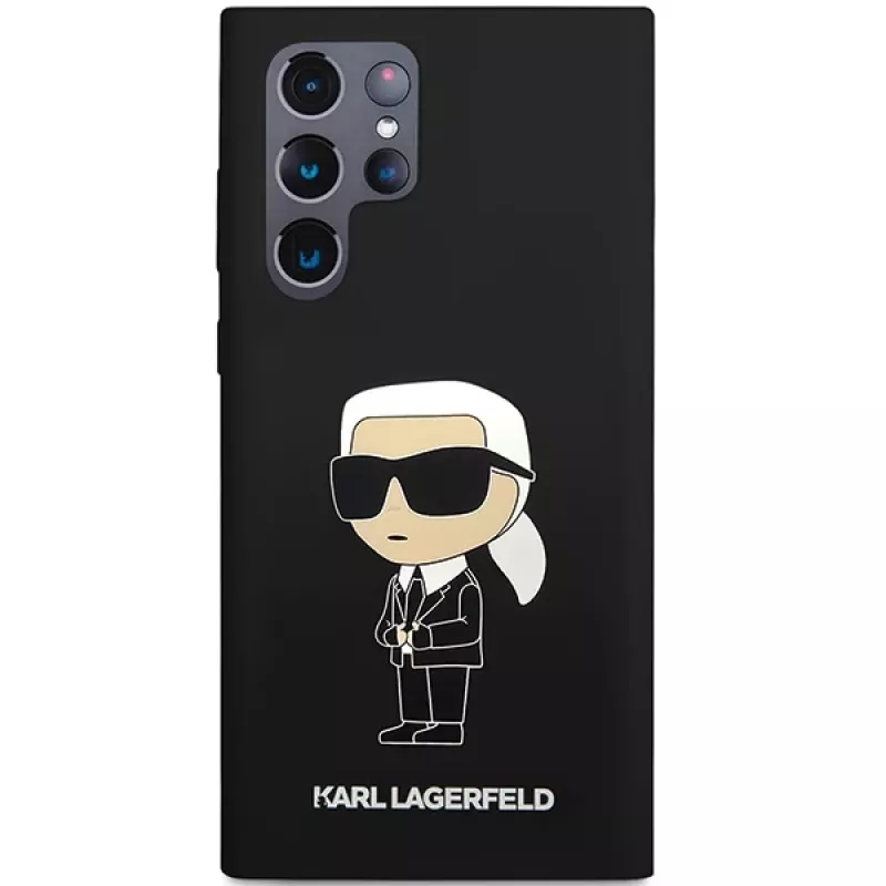 Karl Lagerfeld Ikonik Silicone Case for Samsung Galaxy S24 Ultra - Black