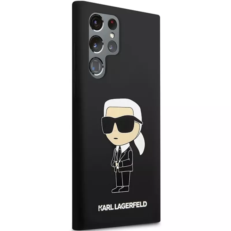 Karl Lagerfeld Ikonik Silicone Case for Samsung Galaxy S24 Ultra - Black