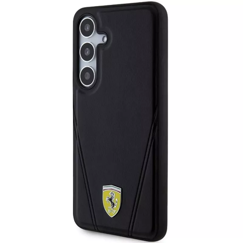 Ferrari FEHMS24SP3BAK S24 S921 Black Hardcase Hot Stamp V Lines MagSafe