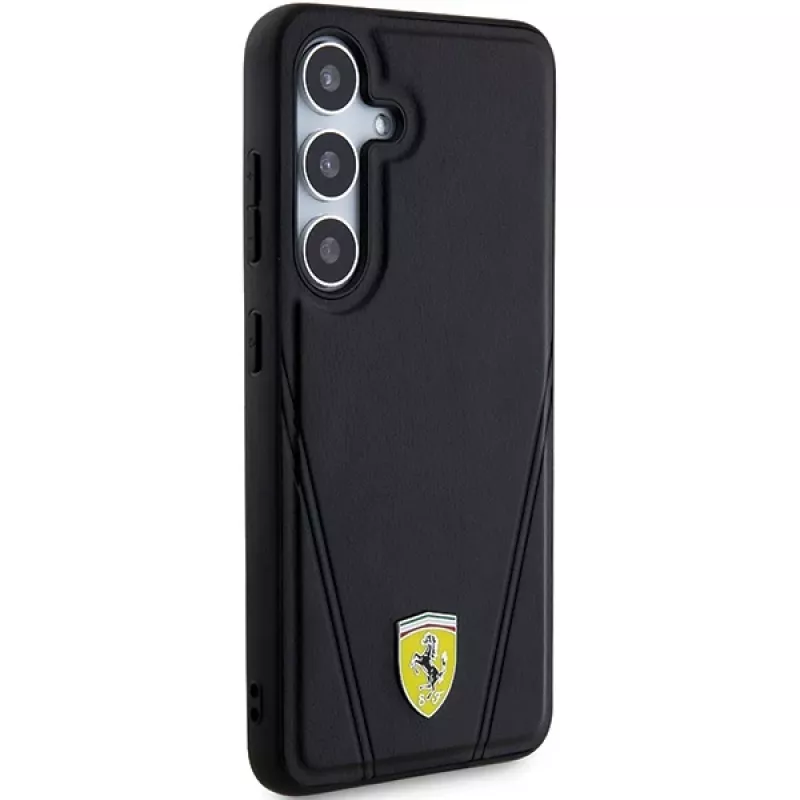 Ferrari FEHMS24SP3BAK S24 S921 Black Hardcase Hot Stamp V Lines MagSafe