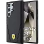 Ferrari FEHMS24LP3BAK Hardcase für Samsung Galaxy S24 Ultra, Schwarz, Hot Stamp V-Linien, MagSafe