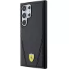 Ferrari FEHMS24LP3BAK Hardcase für Samsung Galaxy S24 Ultra, Schwarz, Hot Stamp V-Linien, MagSafe