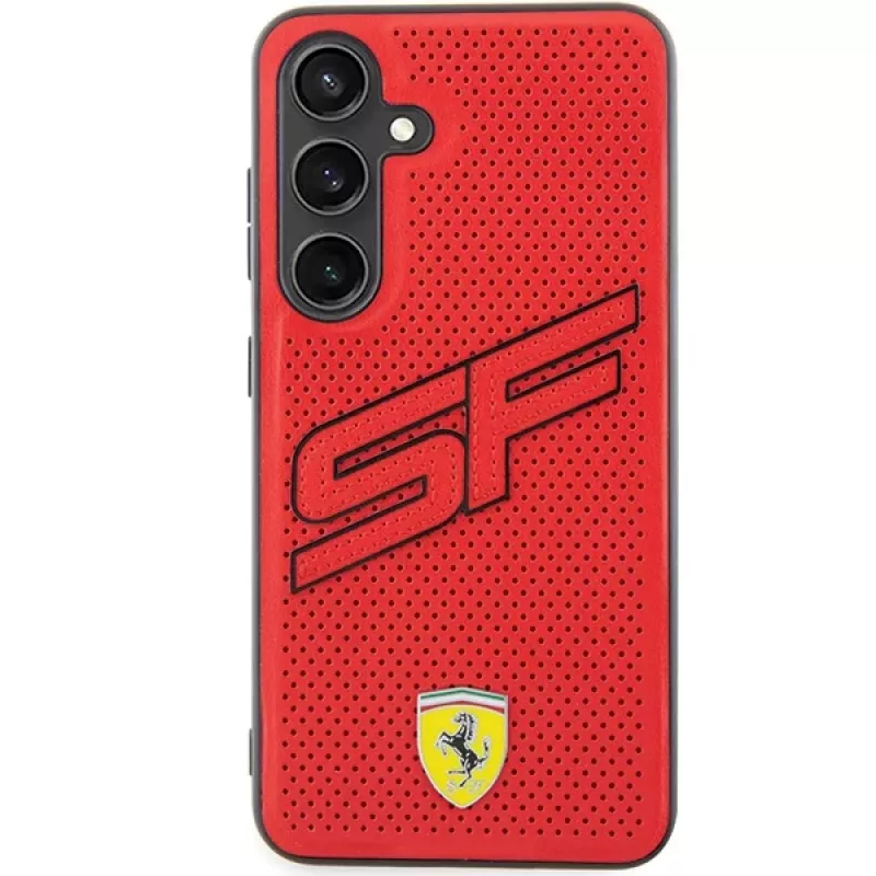 Ferrari FEHCS24SPINR S24 S921 Red Hardcase Big SF Perforated für Samsung Galaxy S24