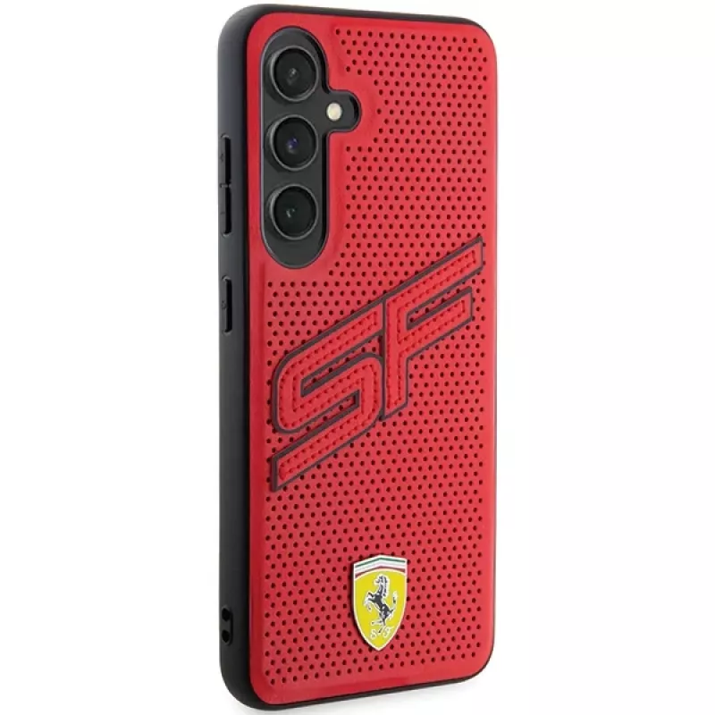 Ferrari FEHCS24SPINR S24 S921 Red Hardcase Big SF Perforated für Samsung Galaxy S24