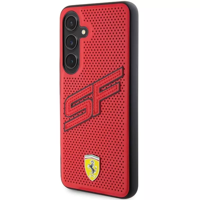 Ferrari FEHCS24MPINR S24+ S926 Red Hardcase Big SF Perforated für Samsung Galaxy S24+
