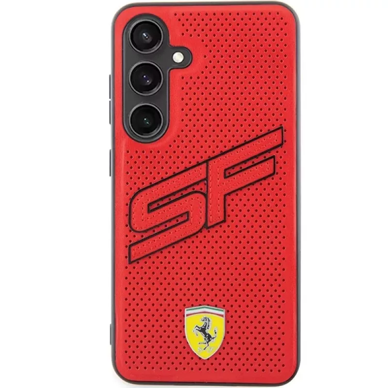 Ferrari FEHCS24MPINR S24+ S926 Red Hardcase Big SF Perforated für Samsung Galaxy S24+