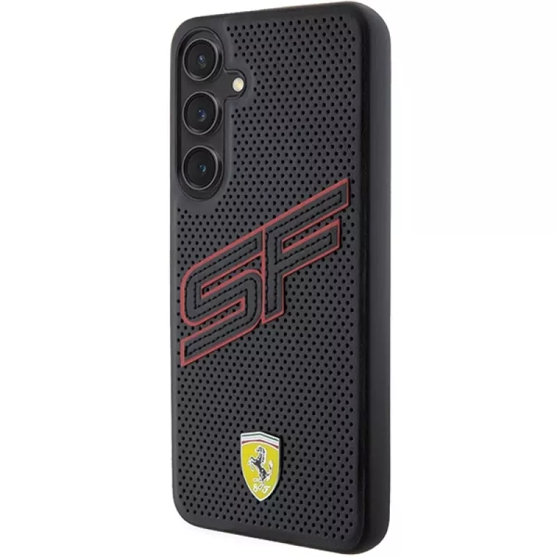 Ferrari FEHCS24MPINK S24+ S926 Black Hardcase Big SF Perforated für Samsung Galaxy S24+