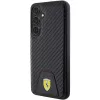 Ferrari FEHCS24MN3PUK Hard Case für Samsung Galaxy S24+ (SM-S926) - Carbon Stitched Bottom - Schwarz