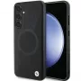 BMW Signature Leather Hard Case für Samsung Galaxy S24+ - Half Textured & Circle MagSafe - Schwarz