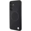 BMW Signature Leather Hard Case für Samsung Galaxy S24+ - Half Textured & Circle MagSafe - Schwarz