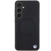 BMW Signature Leather Hard Case für Samsung Galaxy S24+ - Half Textured & Circle MagSafe - Schwarz
