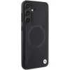 BMW Signature Leather Hard Case für Samsung Galaxy S24+ - Half Textured & Circle MagSafe - Schwarz