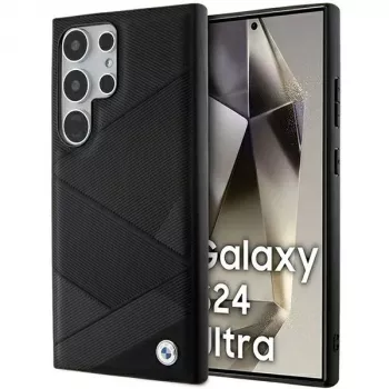 BMW BMHCS24L23RCGPK S24 Ultra S928 Black Hardcase Signature Leather Crossing Lines Pattern