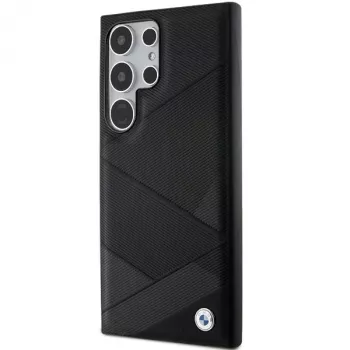 BMW BMHCS24L23RCGPK S24 Ultra S928 Black Hardcase Signature Leather Crossing Lines Pattern