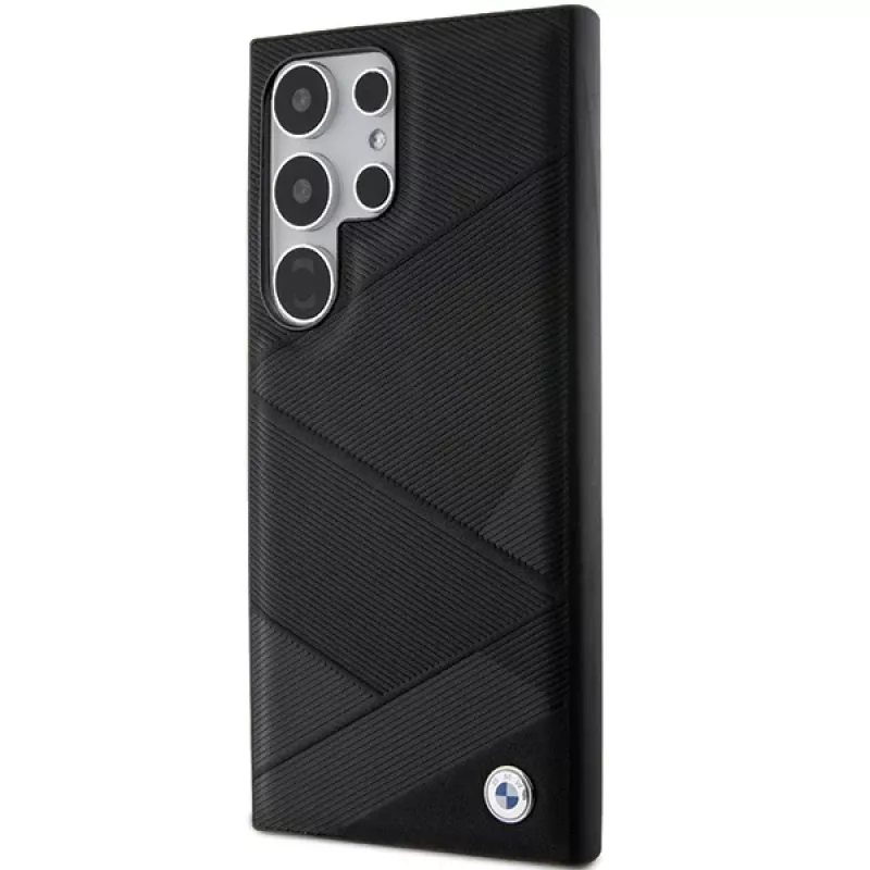 BMW BMHCS24L23RCGPK S24 Ultra S928 Black Hardcase Signature Leather Crossing Lines Pattern