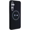 BMW M Collection Silicone Hard Case mit Ringhalter MagSafe für Samsung Galaxy S24+ (SM-S926) - Schwarz