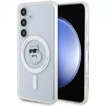 Karl Lagerfeld KLHMS24SHFCCNOT Hard Case für Samsung Galaxy S24, Transparent, MagSafe, Choupette Design