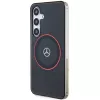 Mercedes-Benz S24 Hardcase Double Layer mit Red MagSafe für Samsung Galaxy S24 - Schwarz