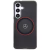 Mercedes-Benz S24 Hardcase Double Layer mit Red MagSafe für Samsung Galaxy S24 - Schwarz