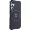Mercedes-Benz S24 Hardcase Double Layer mit Red MagSafe für Samsung Galaxy S24 - Schwarz