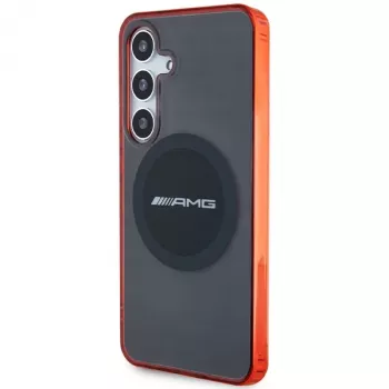 AMG AMHMS24S23HBCK Hardcase für Samsung Galaxy S24, Schwarz/Transparent, MagSafe, Bicolor