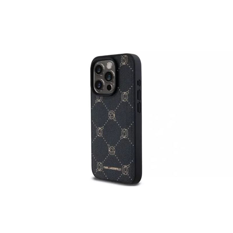 Karl Lagerfeld KLHMP15LPGKHPHK iPhone 15 Pro 6,1 inch Black MagSafe Karl Head Back Cover