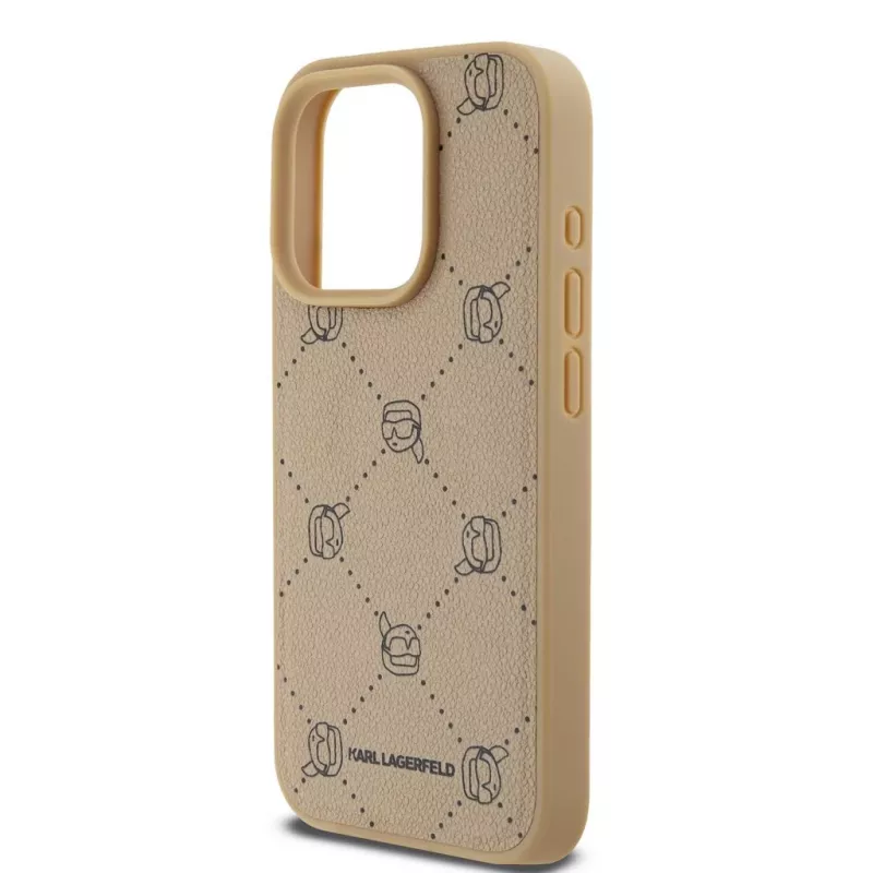 Karl Lagerfeld KLHMP15XPGKHPHE iPhone 15 Pro Max 6,7 inch Beige MagSafe Karl Heads Back Cover