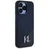 Karl Lagerfeld Silicone ShadowMetal Initial MagSafe Case für iPhone 15 Pro Max Schwarz