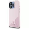 KARL LAGERFELD Silicone Shadow Metal Initial MagSafe Case für iPhone 15 Pro Max, Pink
