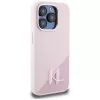 KARL LAGERFELD Silicone Shadow Metal Initial MagSafe Case für iPhone 15 Pro Max, Pink