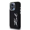 Karl Lagerfeld KLHCP15LSCMSMVK Hardcase Silicone Metal Script Logo für iPhone 15 Pro 6.1 Schwarz