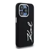Karl Lagerfeld KLHCP15LSCMSMVK Hardcase Silicone Metal Script Logo für iPhone 15 Pro 6.1 Schwarz