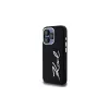 KARL LAGERFELD Silicone Metal Script Logo Case für Apple iPhone 15 Pro Max, Schwarz