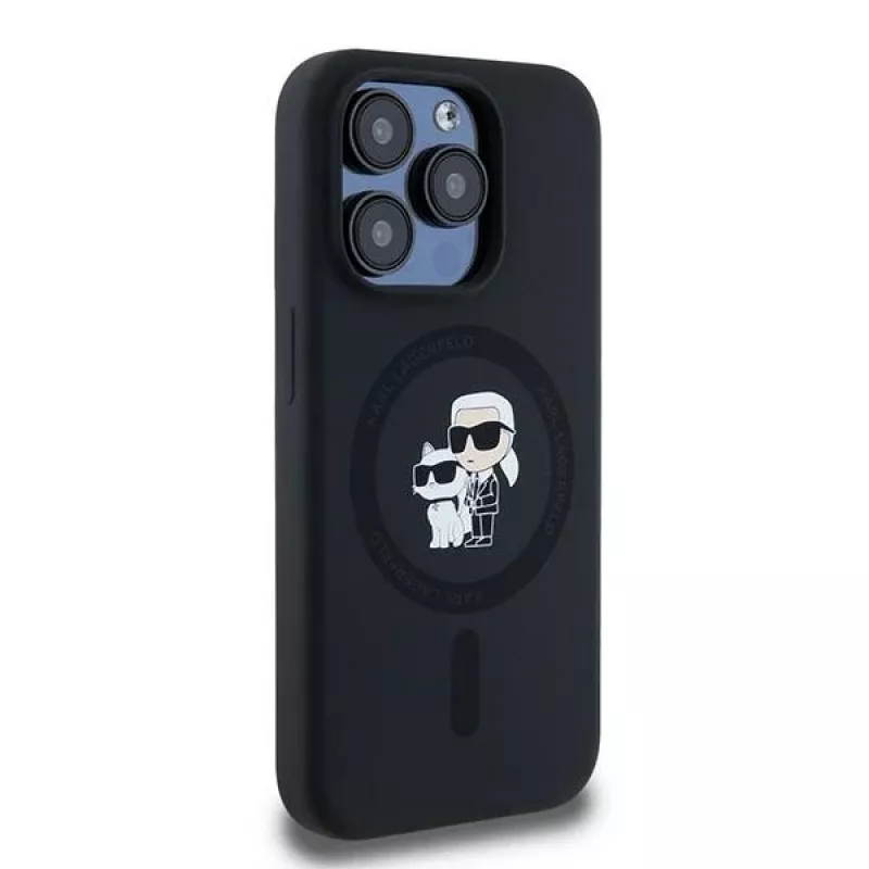 Karl Lagerfeld KLHMP15LSCMKCRHK iPhone 15 Pro 6.1 Black Hardcase Silicone Karl & Choupette MagSafe