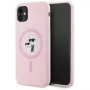 KARL LAGERFELD Silicone Karl&Choupette MagSafe Case für iPhone 11 Pink