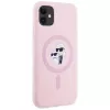 KARL LAGERFELD Silicone Karl&Choupette MagSafe Case für iPhone 11 Pink