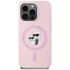 KARL LAGERFELD Silikon Karl&Choupette MagSafe Case für iPhone 14 Pro Max Pink