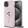 Karl Lagerfeld Silicone Karl & Choupette MagSafe Case für iPhone 15 Pink