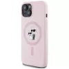 Karl Lagerfeld Silicone Karl & Choupette MagSafe Case für iPhone 15 Pink
