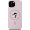 Karl Lagerfeld Silicone Karl & Choupette MagSafe Case für iPhone 15 Plus Pink