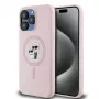 Karl Lagerfeld KLHMP15LSCMKCRHP iPhone 15 Pro 6,1 inch Pink Silicone Hardcase Karl & Choupette MagSafe