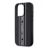 Karl Lagerfeld Saffiano AthleisureStripes Cord Case für iPhone 15 Pro Max Schwarz Pink