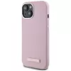 KARL LAGERFELD FW Metal Plate MagSafe Back Cover für Apple iPhone 15, Pink