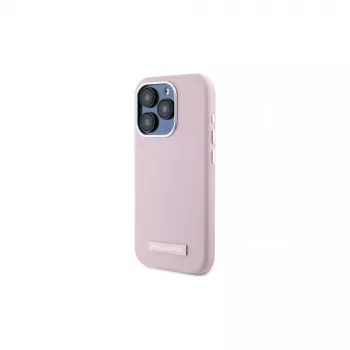 Karl Lagerfeld KLHMP15LPGMSRPP iPhone 15 Pro 6,1 inch Pink Hardcase mit Metallplatte MagSafe