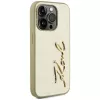 KARL LAGERFELD Wrinkled Metal Signature Case für iPhone 15 Pro - Gold