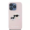 Karl Lagerfeld KLHMP15LSKCHPPLP iPhone 15 Pro 6.1 Pink Hardcase Silicone Karl & Choupette MagSafe