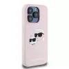 Karl Lagerfeld KLHMP15LSKCHPPLP iPhone 15 Pro 6.1 Pink Hardcase Silicone Karl & Choupette MagSafe
