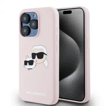 Karl Lagerfeld KLHMP15XSKCHPPLP iPhone 15 Pro Max 6,7 inch Pink Hardcase Silikon Karl & Choupette MagSafe
