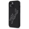 Karl Lagerfeld KLHCP15S3DRKSDLK iPhone 15 6,1 inch Black Hardcase 3D Rubber Signature