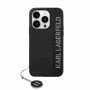 Karl Lagerfeld KLHCP15LPSAKDGCK iPhone 15 Pro 6.1 Black Hardcase Saffiano Rhinestones & Charm